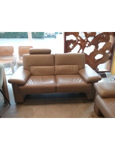 SALON 2+2 CUIR TAUPE 