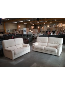 SALON 3+2 CUIR BEIGE