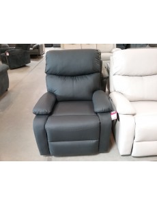 FAUTEUIL RELAX "HUGO" PU NOIR