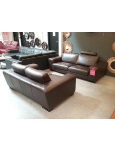 SALON 3+2 CUIR BUFFLE BRUN 