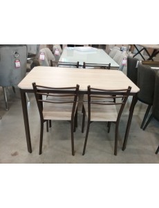 TABLE + 4 CHAISES "LEEDS"...