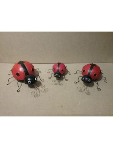 LOT DE 3 COCCINELLES 